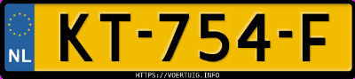 Kenteken afbeelding van KT754F, grijze Peugeot 3008