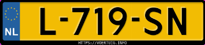 Kenteken afbeelding van L719SN, witte Peugeot Boxer 330 L2h2 2.2hdi 100