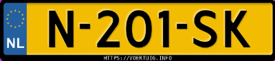 Kenteken afbeelding van N201SK, zwarte Peugeot 2008 1.2i