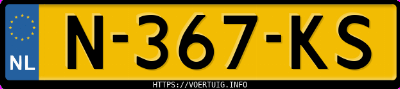 Kenteken afbeelding van N367KS, zwarte Peugeot 2008 E-2008 50 Kwh