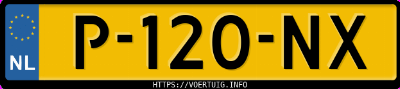 Kenteken afbeelding van P120NX, zwarte Peugeot 3008 1.2i Stt