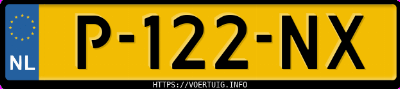 Kenteken afbeelding van P122NX, groene Peugeot 208 208-E 50 Kwh