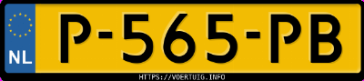 Kenteken afbeelding van P565PB, zwarte Peugeot 2008 1.2i