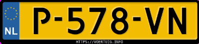 Kenteken afbeelding van P578VN, zwarte Peugeot 2008 1.2i