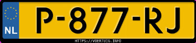 Kenteken afbeelding van P877RJ, witte Peugeot 208 1.2i