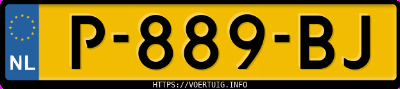 Kenteken afbeelding van P889BJ, blauwe Peugeot 2008 E-2008 50 Kwh