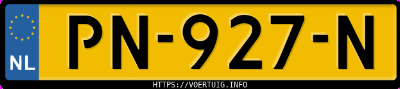 Kenteken afbeelding van PN927N, grijze Peugeot 5008 1.6i Stt