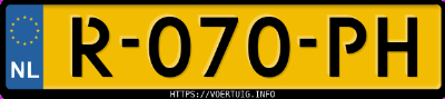 Kenteken afbeelding van R070PH, zwarte Peugeot 2008 E-2008 50 Kwh