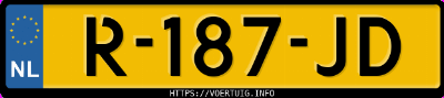 Kenteken afbeelding van R187JD, grijze Peugeot 3008 1.6i Stt