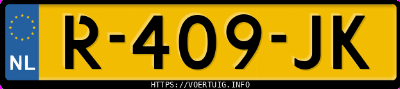 Kenteken afbeelding van R409JK, witte Peugeot 2008 1.2i