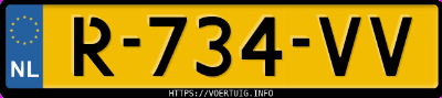 Kenteken afbeelding van R734VV, grijze Peugeot 2008 E-2008 50 Kwh