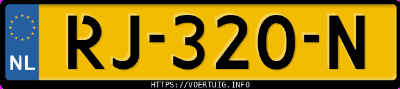 Kenteken afbeelding van RJ320N, grijze Peugeot 207