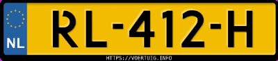 Kenteken afbeelding van RL412H, zwarte Peugeot 5008 1.2i Stt