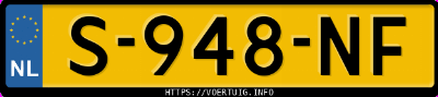 Kenteken afbeelding van S948NF, zwarte Peugeot 208 1.2i