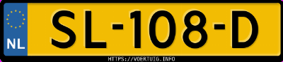 Kenteken afbeelding van SL108D, witte Peugeot 244