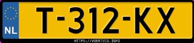 Kenteken afbeelding van T312KX, zwarte Peugeot 208 208-E 50 Kwh