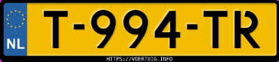 Kenteken afbeelding van T994TR, grijze Peugeot 508 1.6i Hybrid