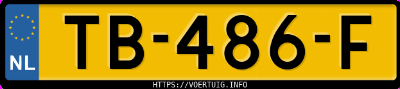 Kenteken afbeelding van TB486F, zwarte Peugeot 5008 1.6i Stt
