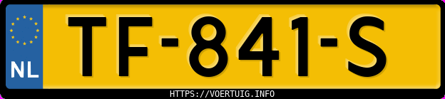 Kenteken afbeelding van TF841S, grijze Peugeot 5008