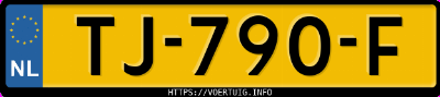 Kenteken afbeelding van TJ790F, grijze Peugeot Expert 230c 2.0hdi 80kw