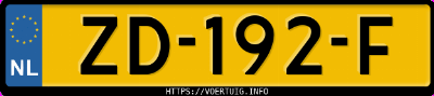Kenteken afbeelding van ZD192F, zwarte Peugeot 108