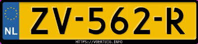 Kenteken afbeelding van ZV562R, grijze Peugeot 108