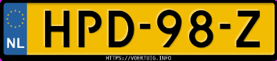 Kenteken afbeelding van HPD98Z, witte Polestar 3 Long Range Dual Motor