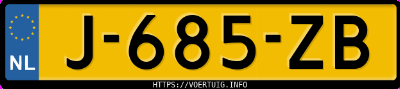 Kenteken afbeelding van J685ZB, grijze Polestar 2 Long Range Dual Motor