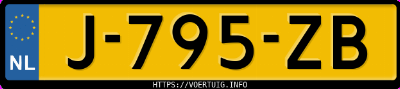 Kenteken afbeelding van J795ZB, zwarte Polestar 2 Long Range Dual Motor