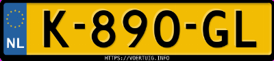 Kenteken afbeelding van K890GL, blauwe Polestar 2 Long Range Dual Motor