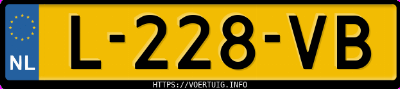 Kenteken afbeelding van L228VB, blauwe Polestar 2 Long Range Dual Motor