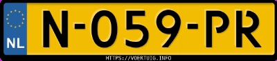 Kenteken afbeelding van N059PR, zwarte Polestar 2 Long Range Single Motor