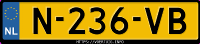 Kenteken afbeelding van N236VB, grijze Polestar 2 Long Range Single Motor