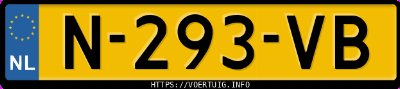 Kenteken afbeelding van N293VB, witte Polestar 2 Standard Range Single Motor