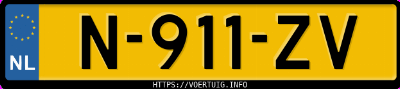 Kenteken afbeelding van N911ZV, grijze Polestar 2 Standard Range Single Motor