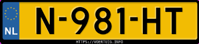 Kenteken afbeelding van N981HT, grijze Polestar 2 Long Range Single Motor