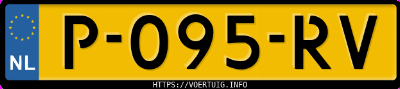 Kenteken afbeelding van P095RV, zwarte Polestar 2
