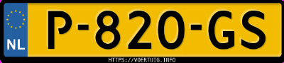Kenteken afbeelding van P820GS, grijze Polestar 2 Standard Range Single Motor