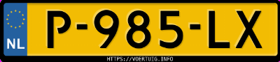 Kenteken afbeelding van P985LX, zwarte Polestar 2 Standard Range Single Motor