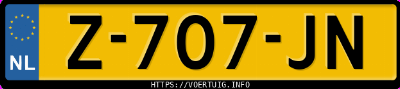 Kenteken afbeelding van Z707JN, grijze Polestar 2