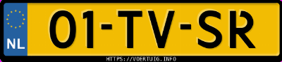 Kenteken afbeelding van 01TVSR, grijze Porsche 911 Carrera