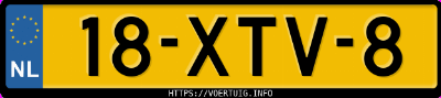 Kenteken afbeelding van 18XTV8, zwarte Porsche Cayenne T