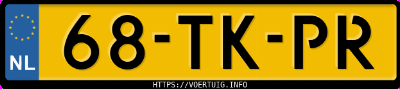 Kenteken afbeelding van 68TKPR, witte Porsche Cayenne S