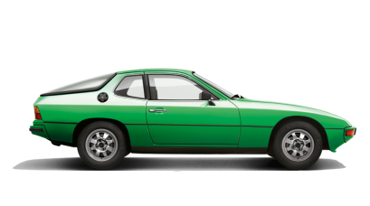 Afbeelding van YB42YZ, groene Porsche 924 