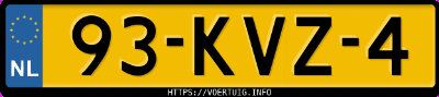 Kenteken afbeelding van 93KVZ4, zwarte Porsche Cayenne
