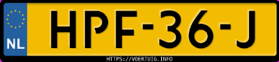 Kenteken afbeelding van HPF36J, grijze Porsche 911 Carrera 4 Gts
