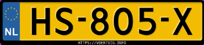 Kenteken afbeelding van HS805X, zwarte Porsche Cayenne S E-Hybrid