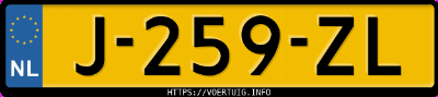 Kenteken afbeelding van J259ZL, zwarte Porsche 911 Turbo S