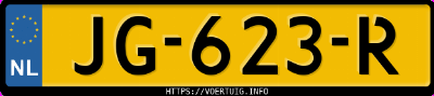 Kenteken afbeelding van JG623R, zwarte Porsche Boxster