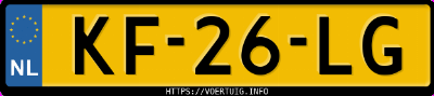 Kenteken afbeelding van KF26LG, bruine Porsche 944